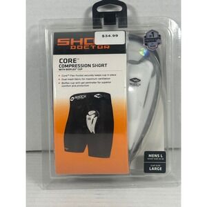 Shock Doctor Core Compression Short with Bio-Flex Cup Mens Large Black 221-01-34